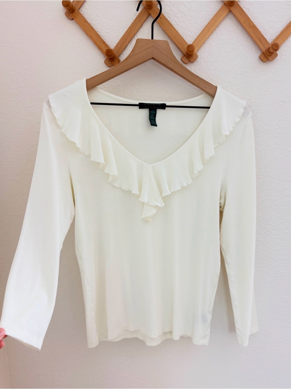 Ralph Lauren Boho Poet Blouse 90s Ruffle Top